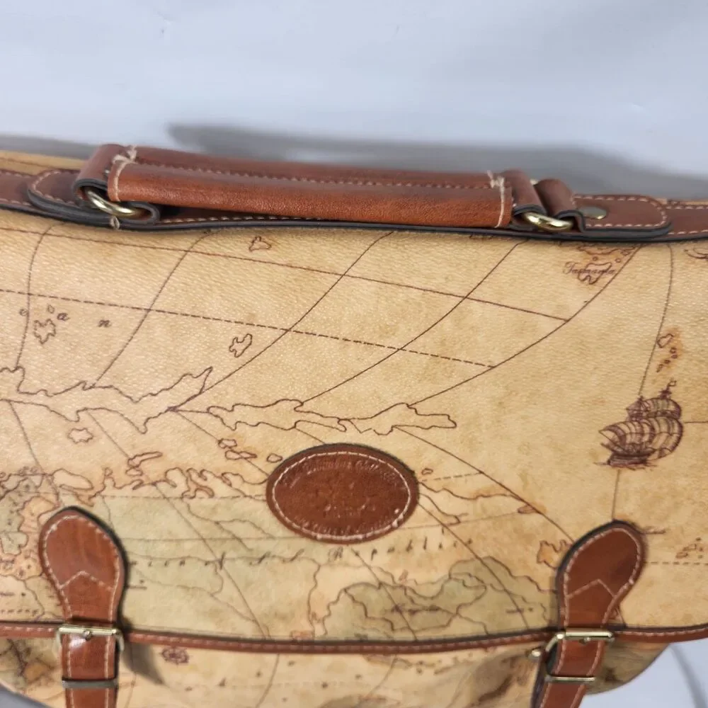 The Columbus Collection by Bagoda World Map 500th Anniversary Messenger Bag Vtg